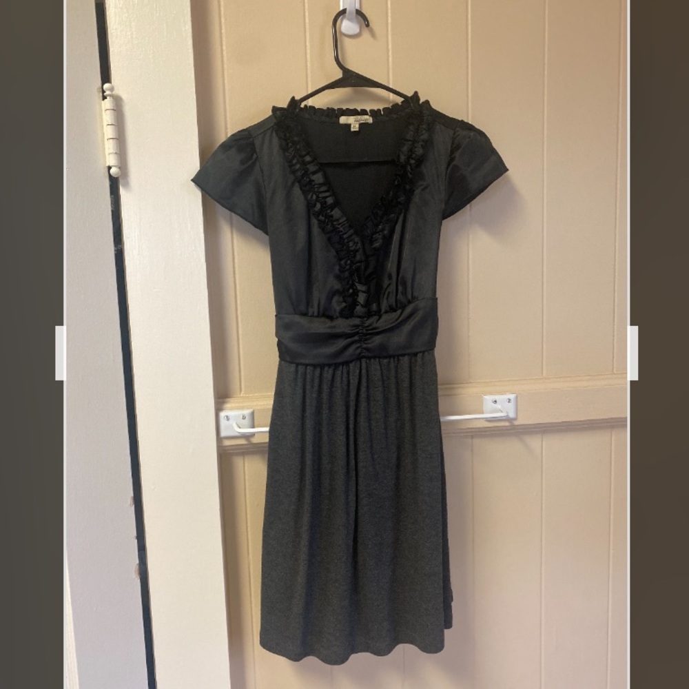 Women’s Satin Ruffle & Knit Dress